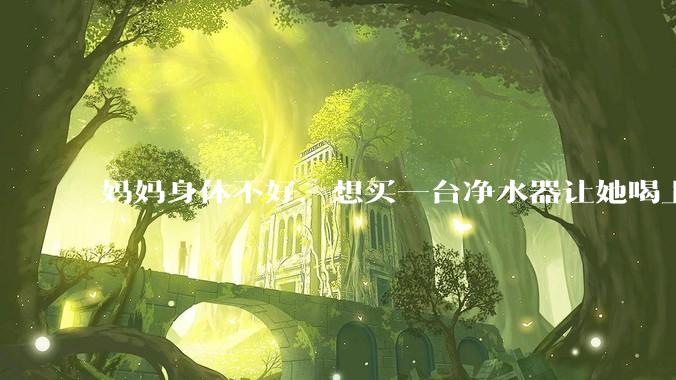妈妈身体不好，想买一台净水器让她喝上健康水，有没有家用净水机具体型号推荐？