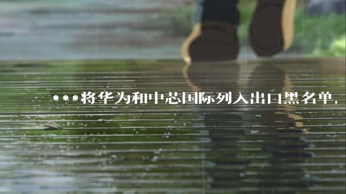 ***将华为和中芯国际列入出口黑名单，会造成哪些影响和后果？