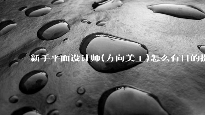 新手平面设计师(方向美工)怎么有目的提升设计能力？