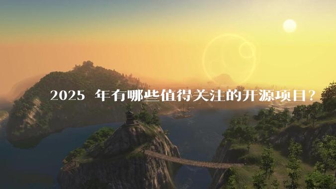 2025 年有哪些值得关注的开源项目？